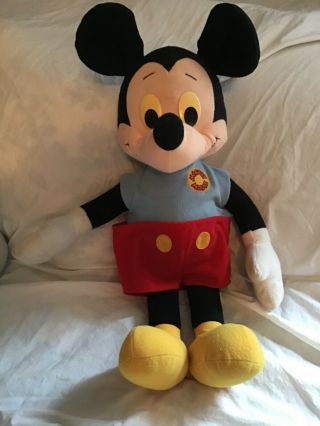 Mickey Mouse Talking Pull String Doll 1988 Disney Playskool 22 "
