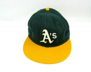 Vintage Oakland Athletics A’s Era Diamond Pro Model Fitted Hat Size 7 3/8