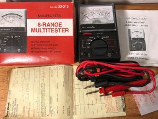 Vintage Tandy Radio Shack Micronta Multitester Box Instructions