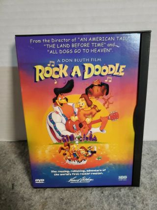 Rock - A - Doodle Dvd,  1999 Rare Oop Don Bluth Animated 1990 Snap Case Region 1