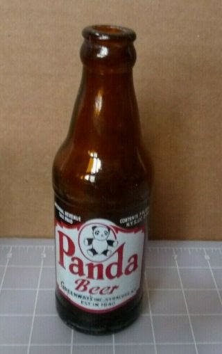 Vintage Panda Beer Bottle.  Syracuse Greenways Brewery Rare