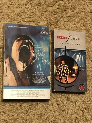 Pink Floyd The Wall Big Box Vhs & Delicate Sound Of Thunder Vhs Bundle Rare