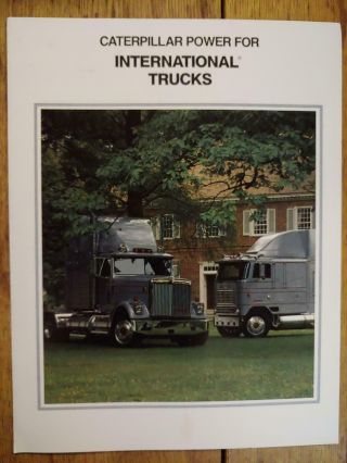 Vintage Rare Ih International Harvester Cat Caterpillar Power For Trucks Flyer
