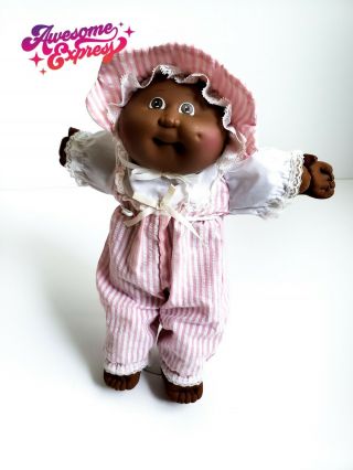 Vintage 1985 Cabbage Patch Kids Doll Black African American Tuft Hair Hm 3 Ok