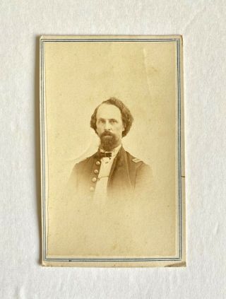 Rare 1860s Civil War Union Uniformed Capt Officer Cdv Photograph Norristown,  Pa