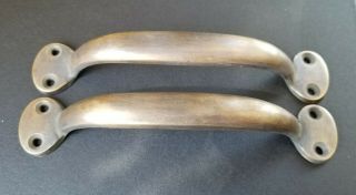 1 Solid Brass Large Strong File Cabinet Trunk Chest Handles Pull 5 - 1/2 