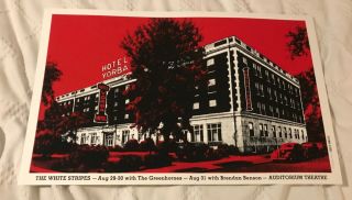 White Stripes Concert Poster Screenprint Rare Rob Jones Chicago 2005 Hotel Yorba