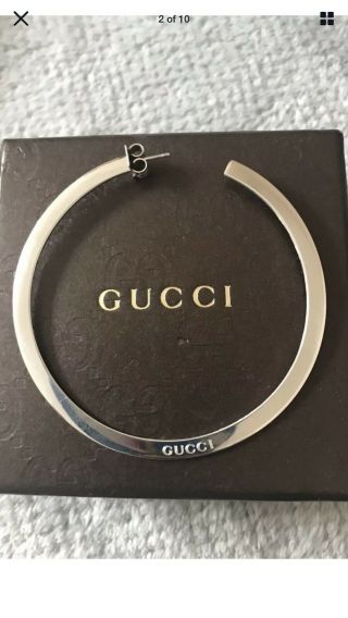 Gucci Sterling Silver Single Earring Very Rare Fully Assay Hallmarked