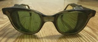 Vintage Bouton Safety Glasses Perforated Goggles Retro Old Rockabilly Steampunk