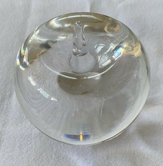 Rare Signed Tiffany & Co.  Glass Apple York Stock Exchange 1792 - 1992