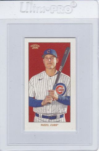 2020 Topps T206 Anthony Rizzo Polar Bear Back Parallel Cubs Rare Pr /33