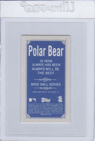 2020 Topps T206 ANTHONY RIZZO POLAR BEAR Back Parallel CUBS Rare PR /33 2