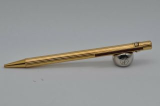 Lovely Rare Must De Cartier Gold Plated Ballpoint Pen - Serial Q35394