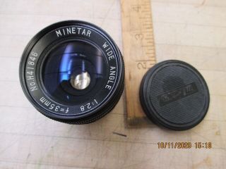 Rare Minetar 35mm F2.  8 Wide Angle Lens