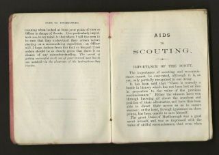 1899 - Boy Scout Book - Aids to Scouting for NCO ' s and Men - Baden Powell - RARE 3