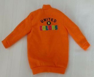 1990 Barbie Clothes United Colors Of Benetton Orange Sweatshirt