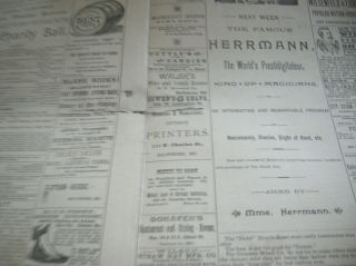6 ANTIQUE 1892 - 1893 FORDS OPERA HOUSE PROGRAMS 3