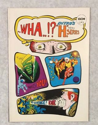 Wha.  ? D.  3 By Steve Ditko Comics 1975 Rare H.  Hero Series,  Void,  Kage,  Vf