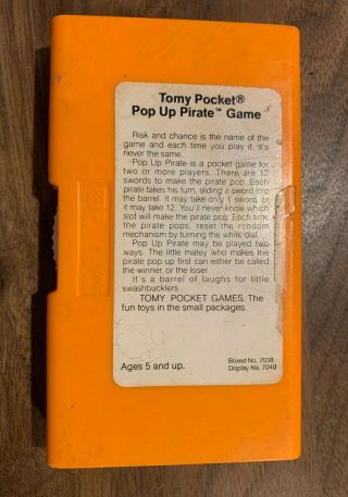 Pocket Pop Up Pirate Tomy Pocket Game PopUp RARE 3