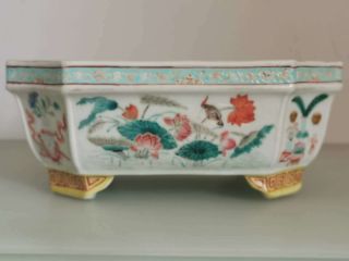 Rare Chinese Antique Porcelain Planter Holder Vase Marked On The Bottom