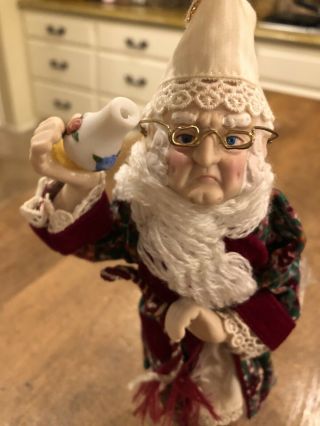 Rare Vintage Kurt Adler 9 " Doll Christmas Ornament Porcelain Head,  Hands,  Feet