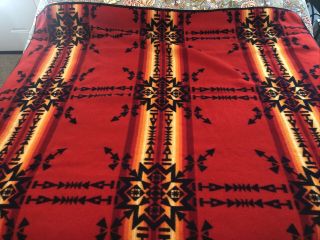 Rare Pendleton Woolen Mills Beaver State Indian Blanket Robe Colorful 62 X 76