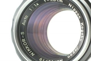 Rare PAT.  PEND.  【Excellent,  4】 Nikon Nikkor S Auto 5.  8cm 58mm F1.  4 From Japan 280 2