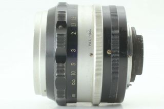 Rare PAT.  PEND.  【Excellent,  4】 Nikon Nikkor S Auto 5.  8cm 58mm F1.  4 From Japan 280 6