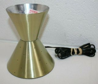 Vintage 1998 Lava Lamp Gold Aluminum Metal Star Lite Replacement Base 4 1/8 "