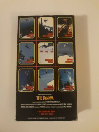 Rare & OOP The Revival Snowboarding Vhs Kingpin Productions 1999 By Whitney 3