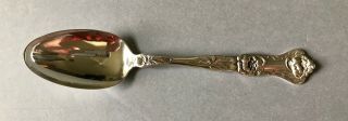 Antique R W & S Wallace 1906 Peony 5 7/8 In.  Sterling Silver Teaspoon Spoon