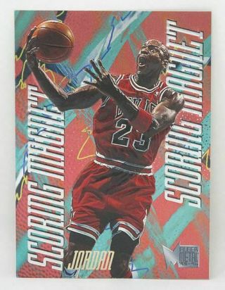 Michael Jordan 1995 - 96 Metal Scoring Magnets 4 - Bulls - Rare -