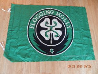 Rare Flogging Molly Green Cloth Textile Poster Flag 28 " X 40 " 2007