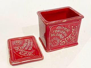 SUR LA TABLE Made in Italy Salt spice sugar container box jar antique ceramic 2