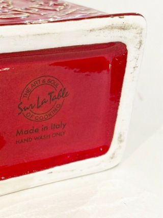 SUR LA TABLE Made in Italy Salt spice sugar container box jar antique ceramic 3