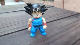 Vtg Rare Mexican Hard Plastic 3 1/4 " Figure Goku Dragon Ball Z Made At Mexico