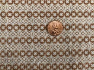 Back In Time Textiles Primitive Antique 1870 - 80 Early Brown Calico Fabric 1 Yd,