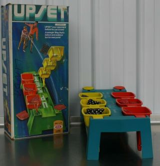 Vintage 1972 Upset Bean Bag Game By Ideal With Box Rare Complete 8 Bags