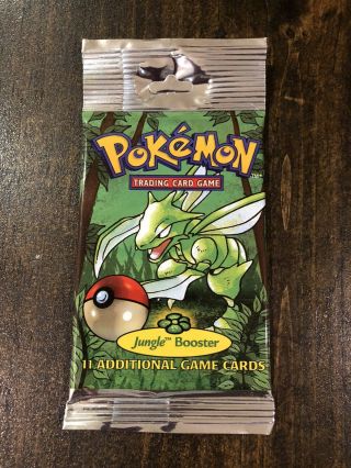 1999 Pokemon Jungle Booster Pack Scyther Wotc Rare Bonus Card