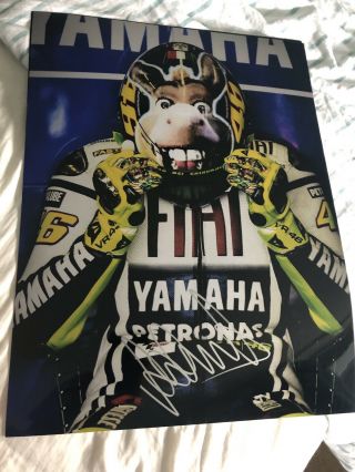 Signed Valentino Rossi Motogp Yamaha Photo.  Stunning.  Rare