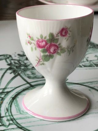 Shelley Bridal Rose Pink Rare Shape Egg Cup 13545 Vintage