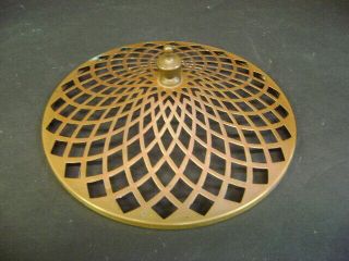 Antique Bronze Shade Cap For Reverse Painted,  Leaded,  Or Panel Lamp