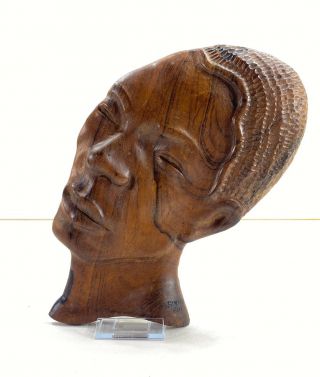 Soliza Rio African Head Wood Carving