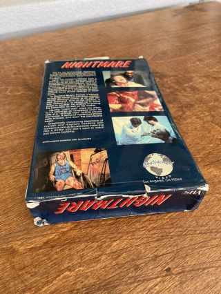 Nightmare Rare Continental Video Big Box Horror VHS 5