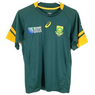 Rare Asics South Africa Rugby World Cup 2015 Jersey Men Small 1995 2007