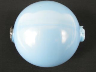 Antique Sky Blue Milk Glass Lightning Rod Weather Vane Ball From Old Ohio Barn 1