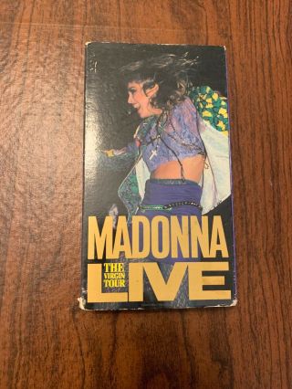 Rare Oop Madonna The Virgin Tour Live 1985 Vhs Video Tape Pop Music Concert
