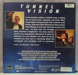 Tunnel Vision Laserdisc EXTREMELY RARE Former Rental in GOOD COND.  Patsy Kensit 2