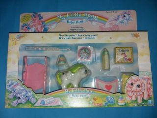 Very Rare Vintage G1 1985 My Little Pony Baby Surprise Factory