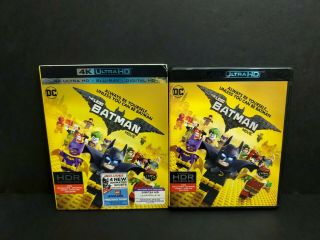 The Lego Batman Movie (4k Uhd,  Blu - Ray) W/ Oop Rare Slipcover.  Ultra Hd.  Dc